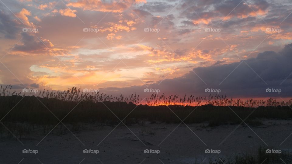 Sunset over the dunes