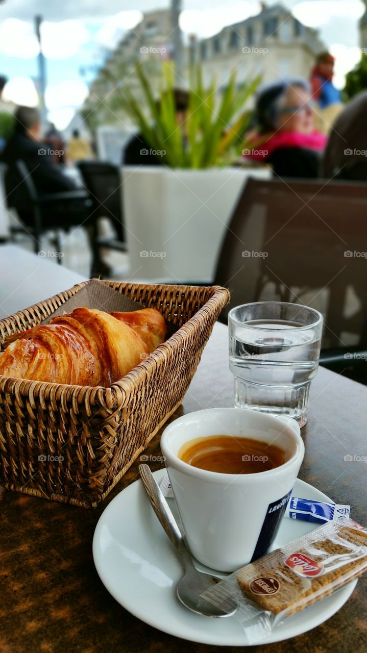coffee and croissant every morning