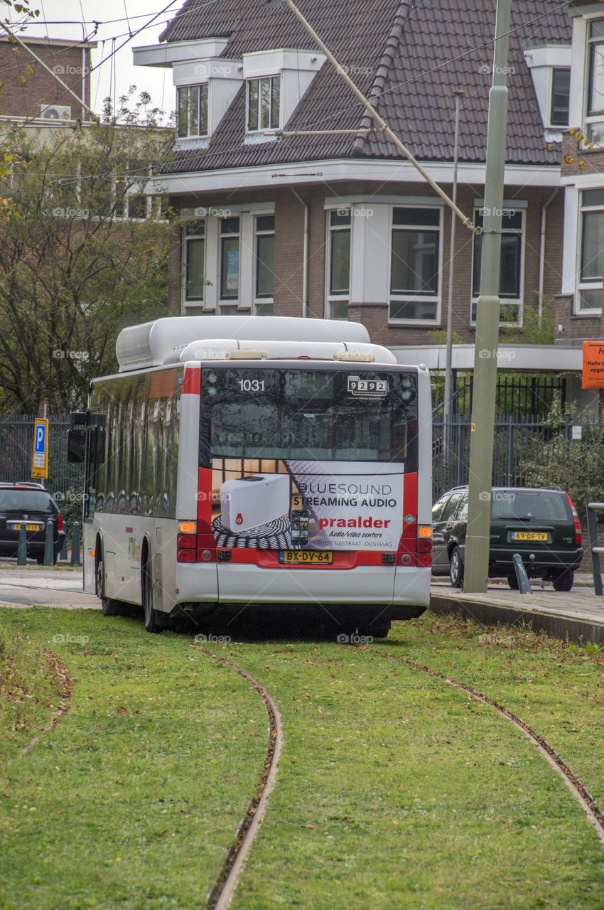 Backside Of A Bus At Den Haag The Netherlands 2018