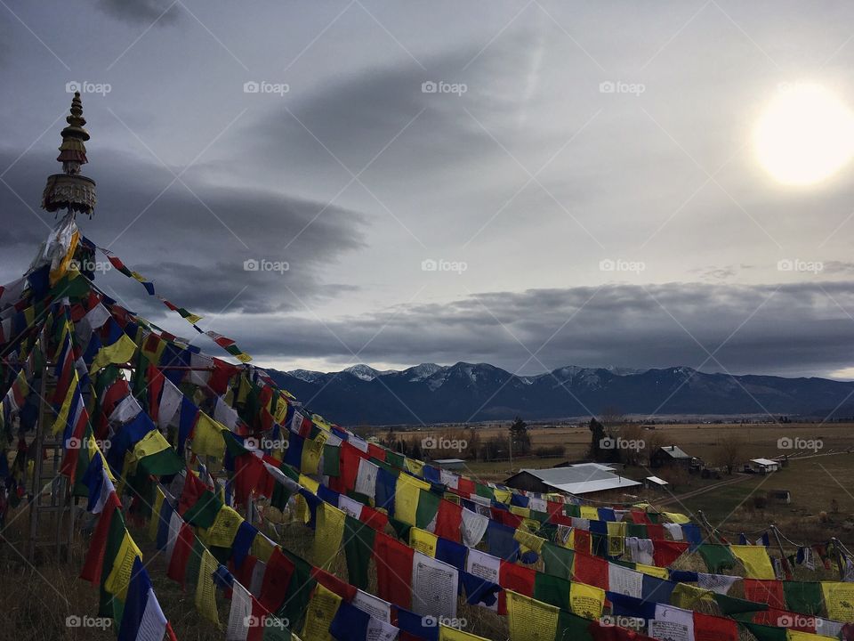 Tibetan flags in Montana 