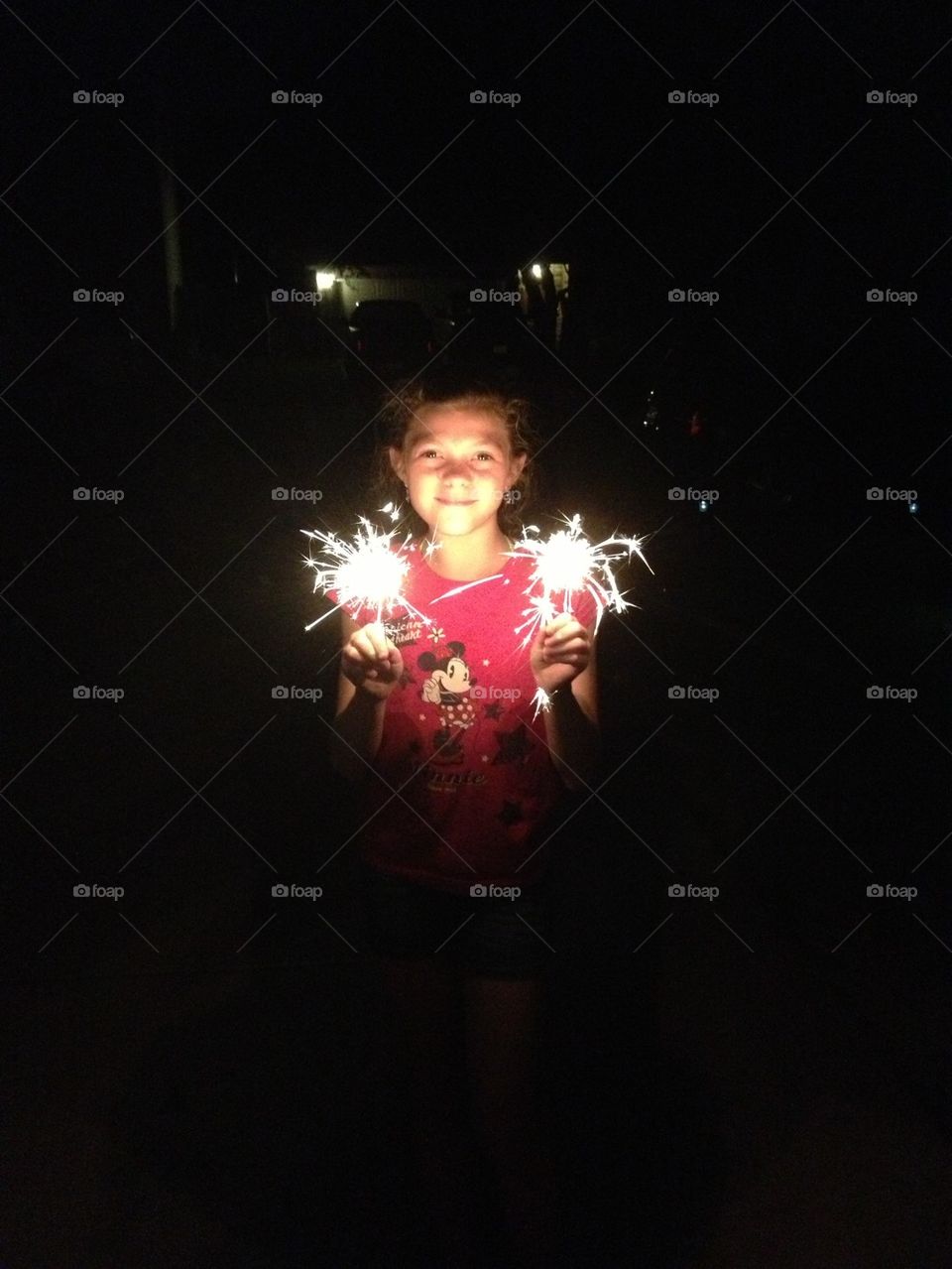 Girl with Sparklers