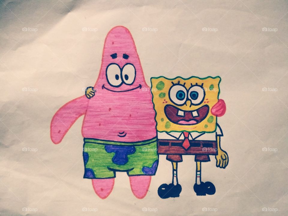 Spongebob with Patrick ....friendship sketch ...quick by me