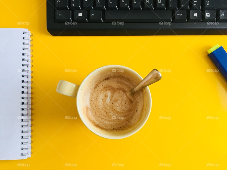 Working with a cup of coffee <3