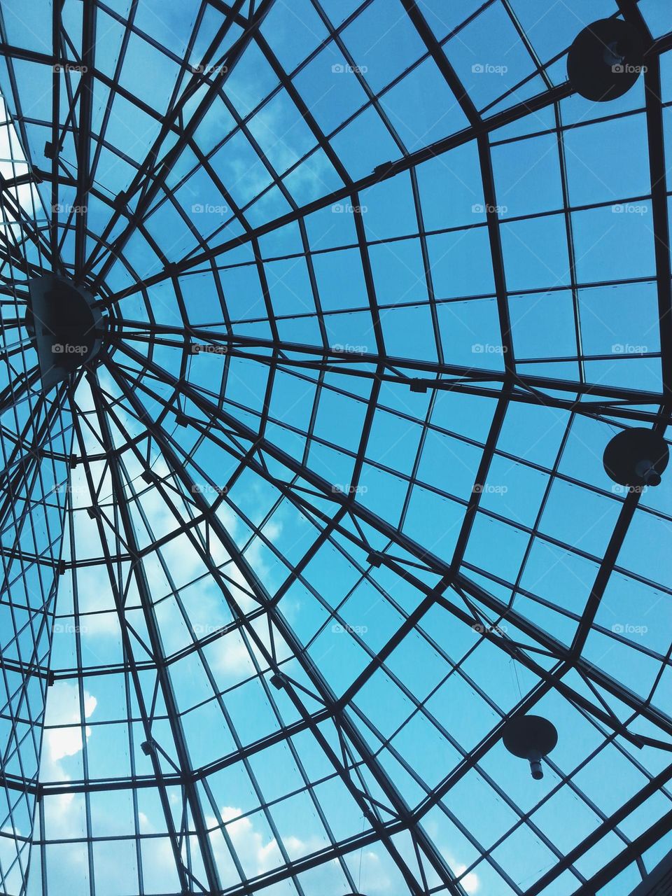 an amazing glass ceiling of a mall in saint petersburg