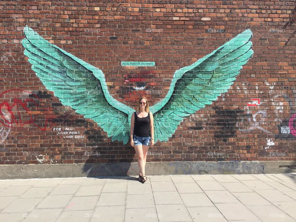 Liver bird street art