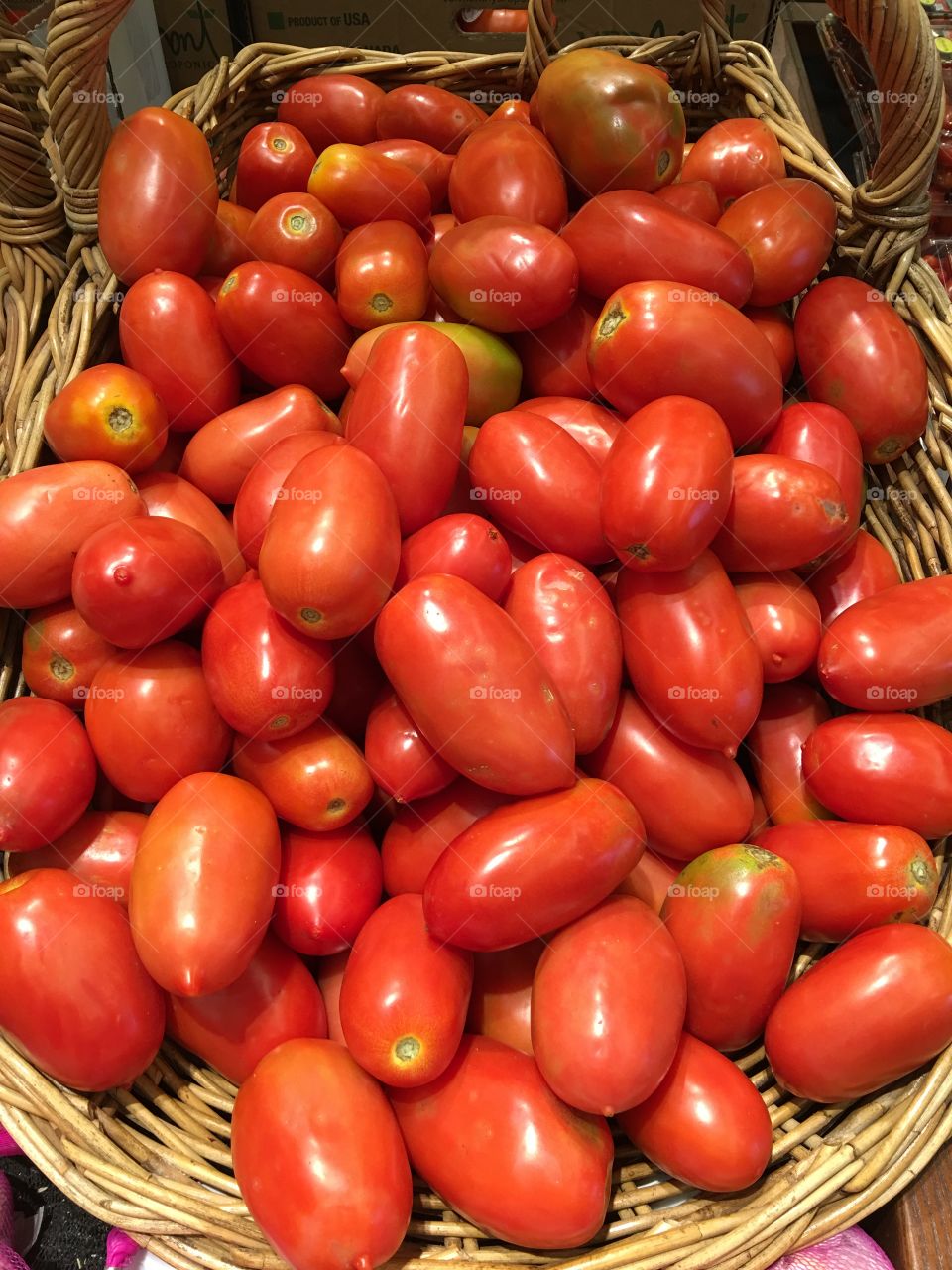 Plum Tomatoes In A Basket For Sale!🍅