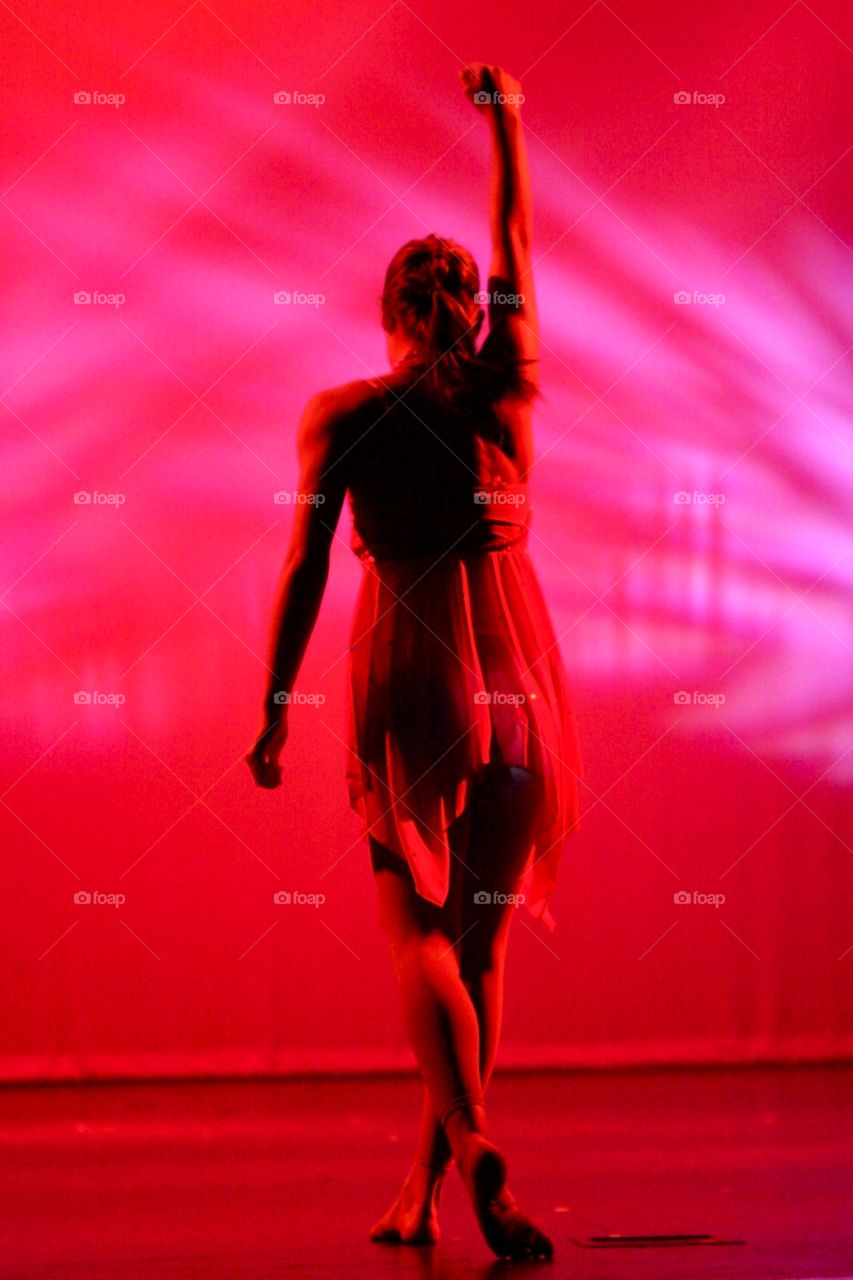 Dancer in silhouette