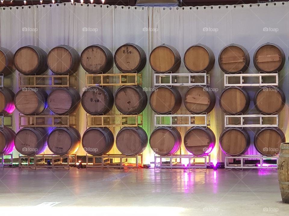 wine barrels
