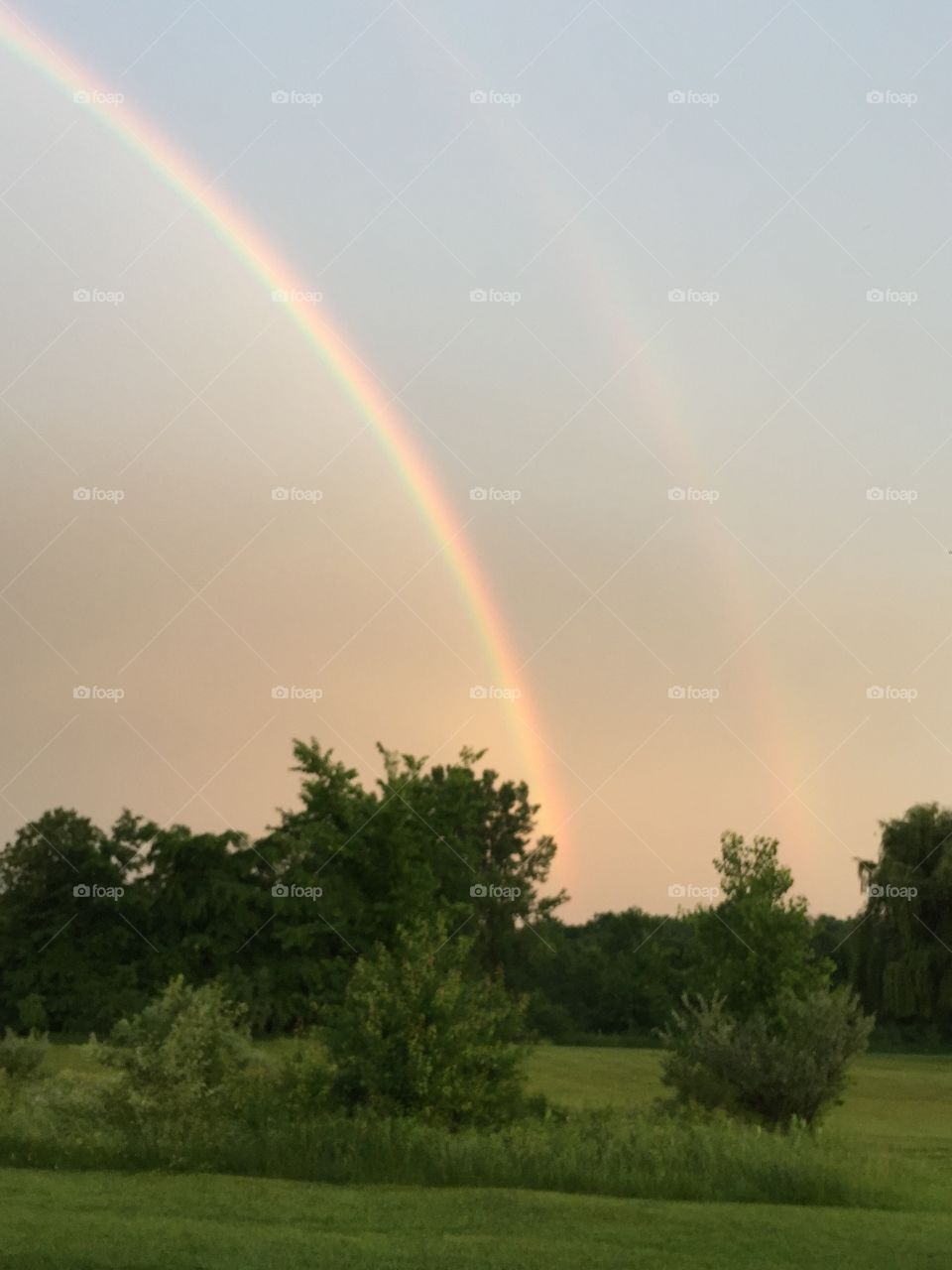 Double rainbow.,calm after the storm 