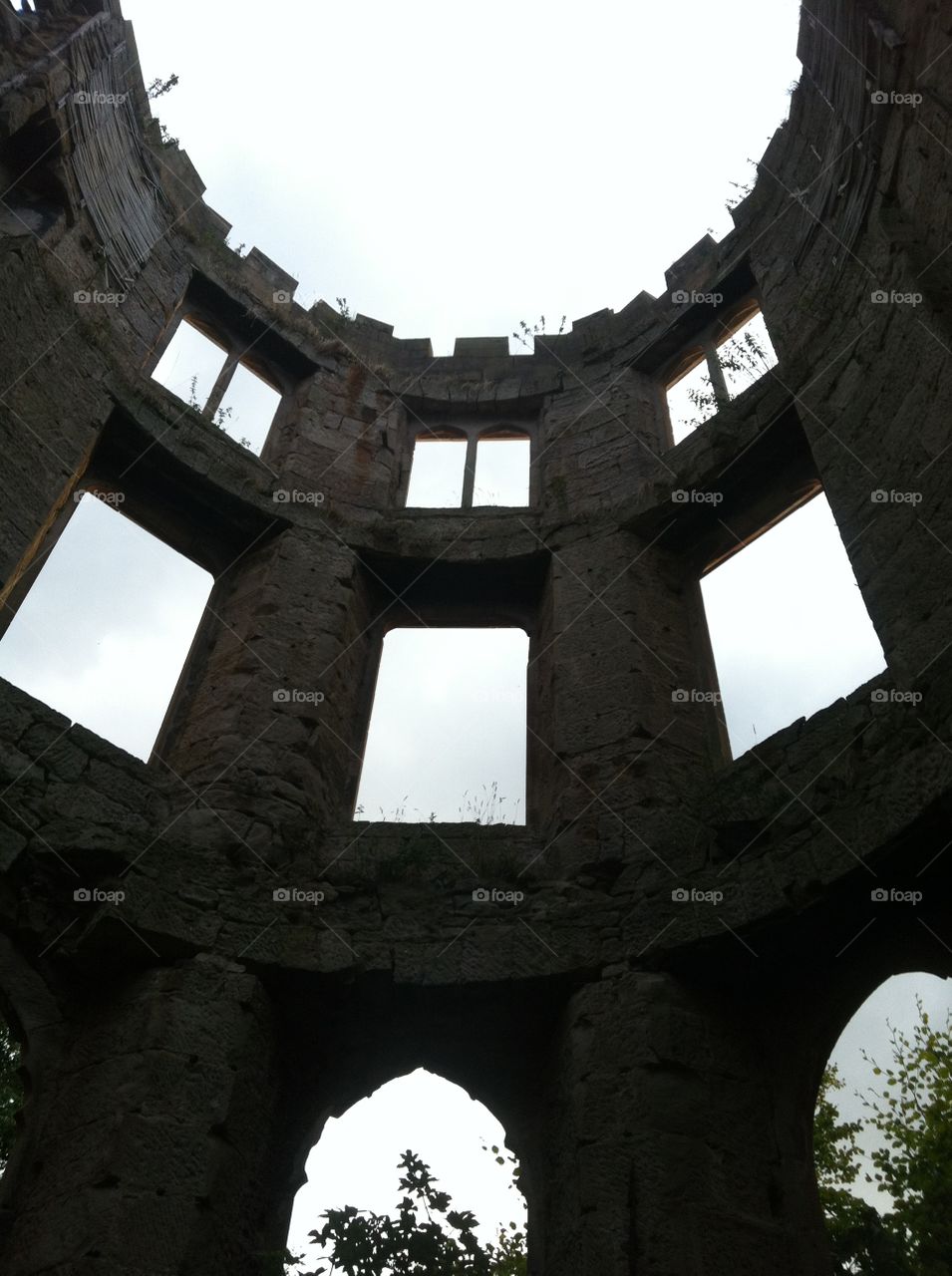 windows in a ruin
