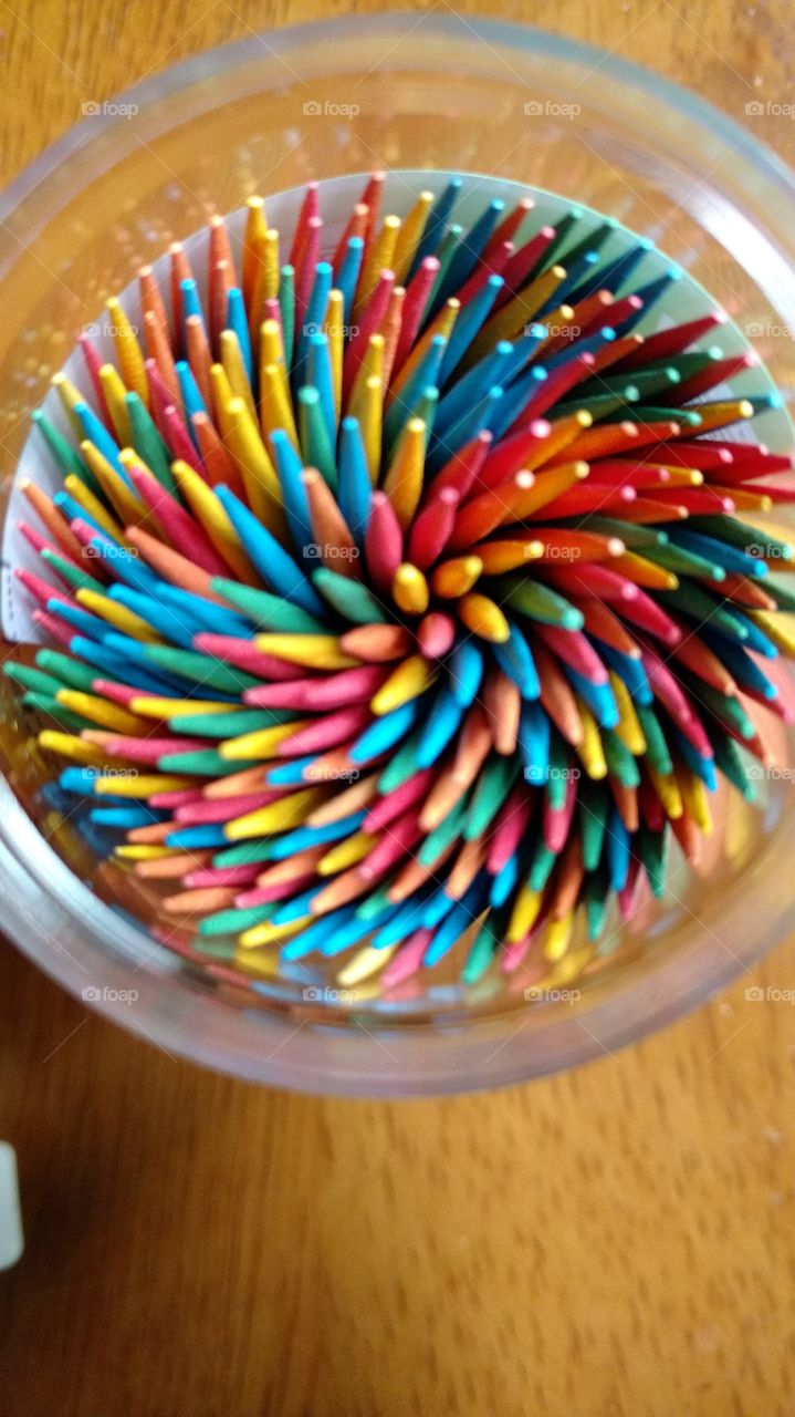 colorful toothpicks