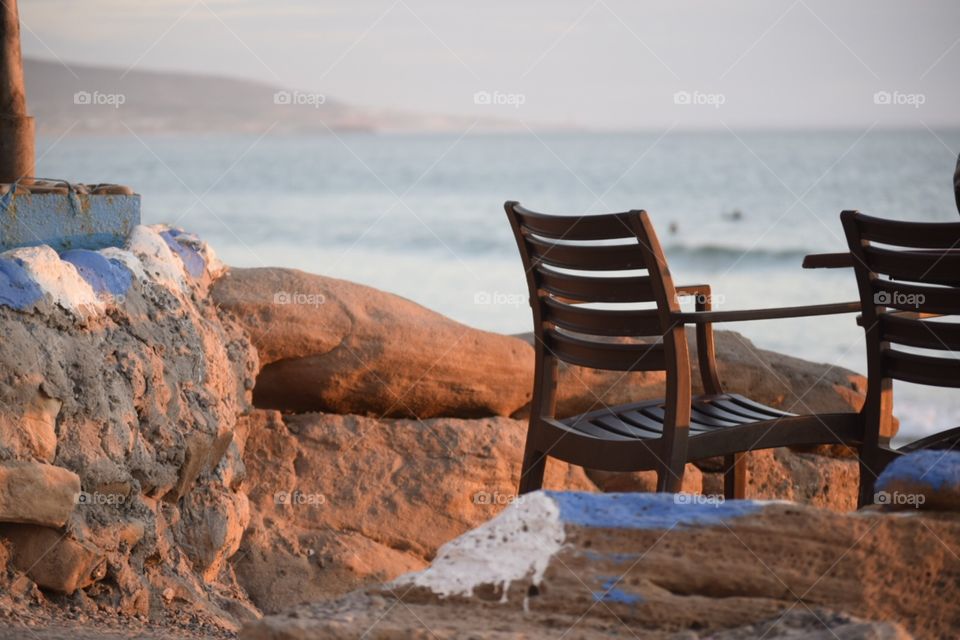 Seat on the beach 