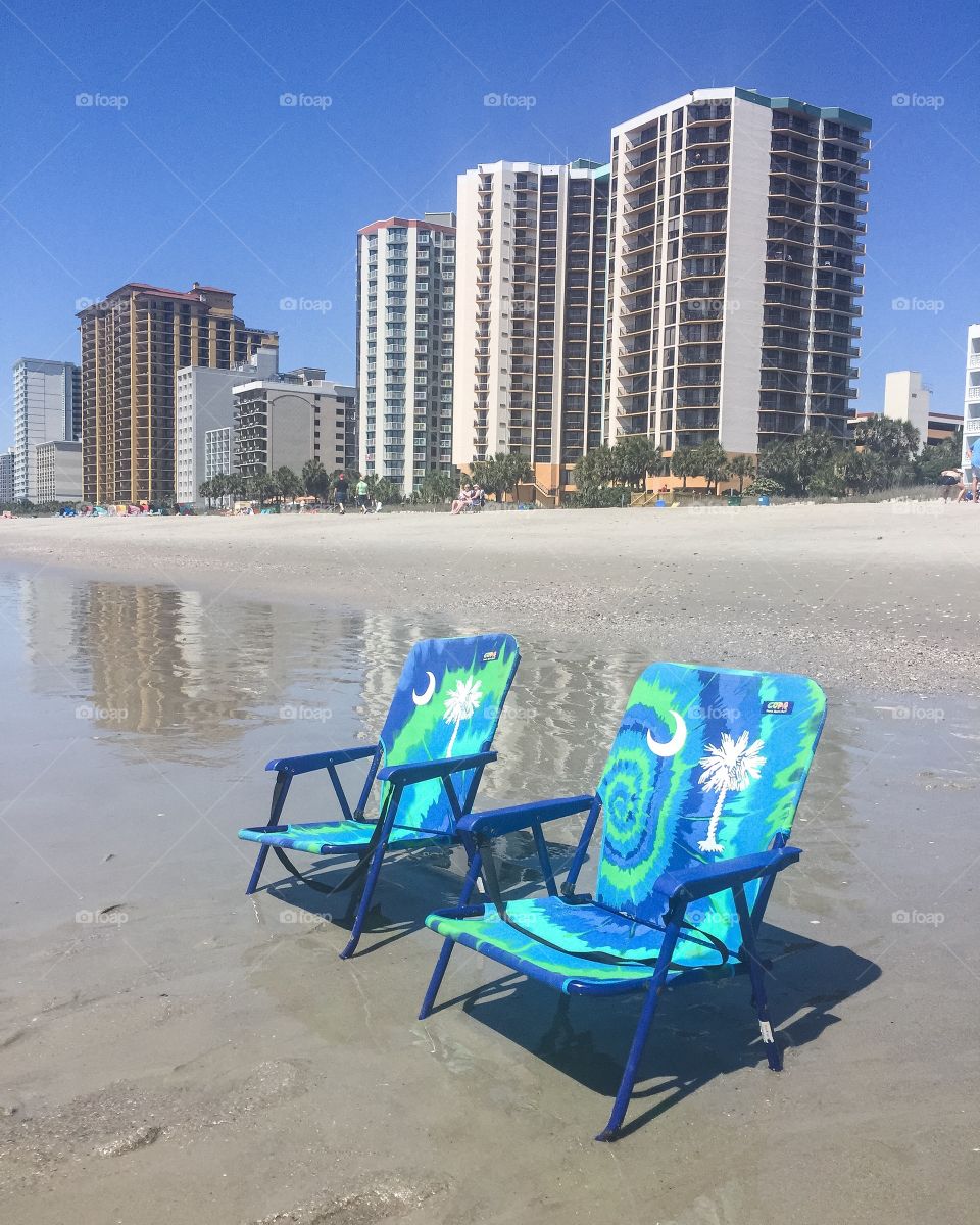 Seating for two. Time to relax on vacation in Myrtle Beach South Carolina!