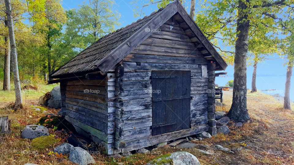 Old rustic boat house
