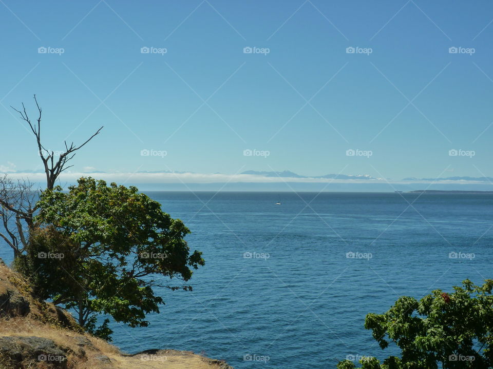 View of the Olympic Mountains from San Juan Island