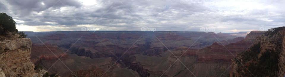 The Grand. Panoramic of the Grand Canyon 