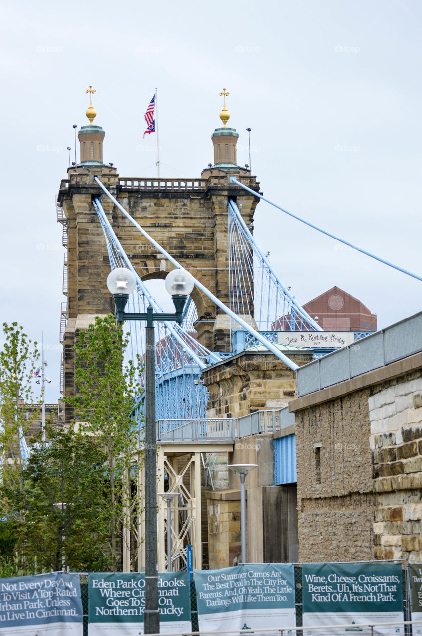 The Roebling Bridge in Cincinnati, Ohio