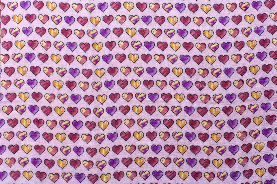 Hearts texture fabric