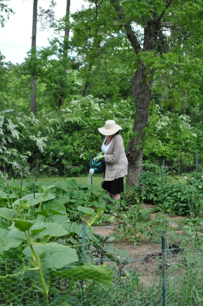 In the garden!