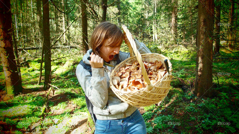 girl nature woman forest by lenusik