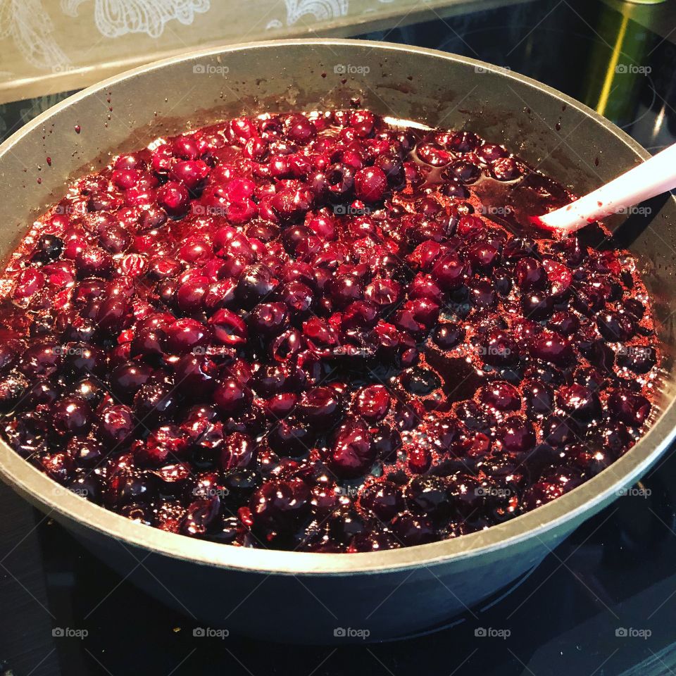 Homemade cherryjam