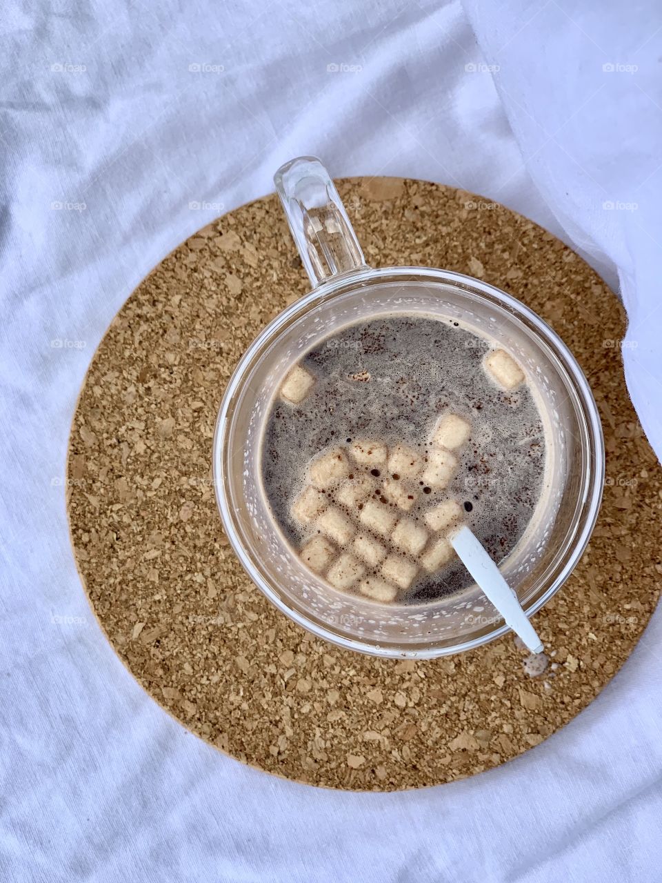 Hot chocolate with marshmallows 