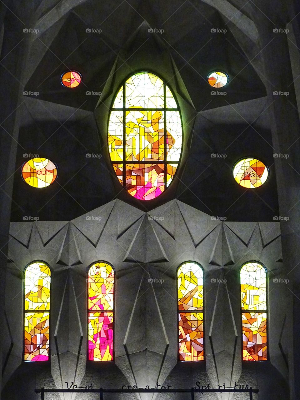 The beauty of the stained glass