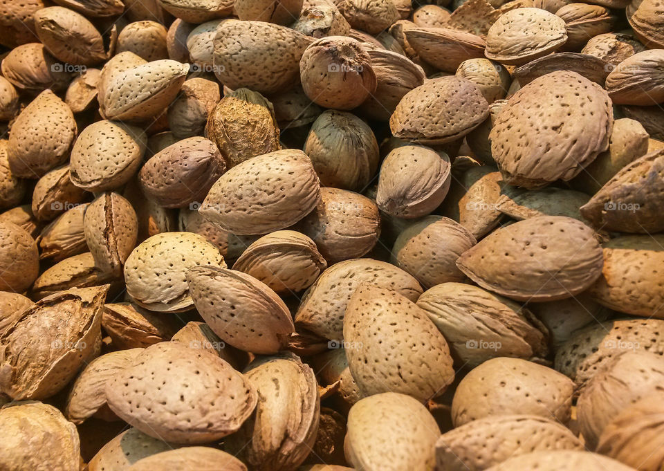 close up of almonds