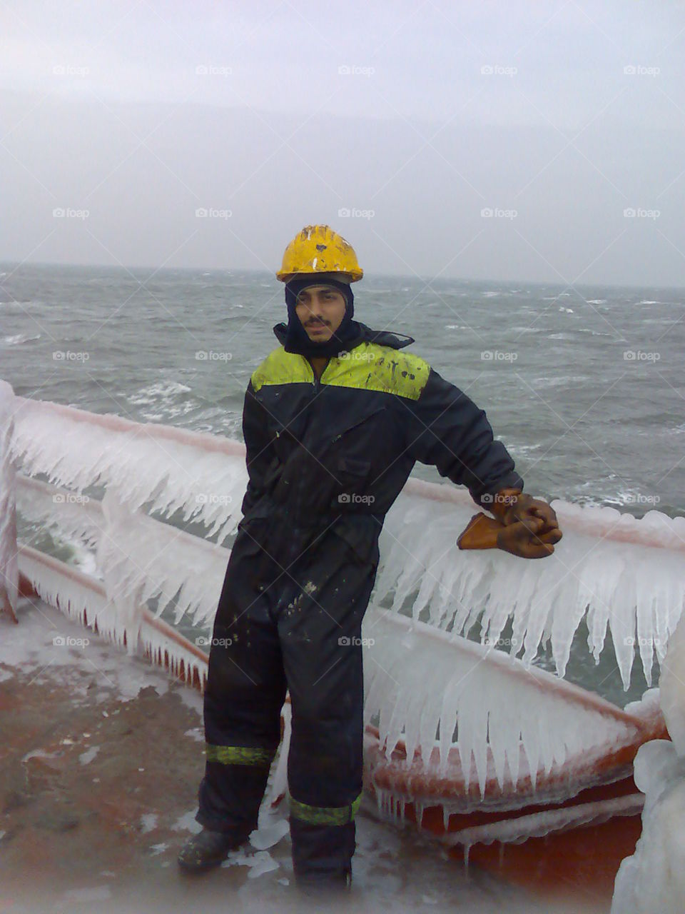Ice on ship(Norway @ -18°c) Freezing 😱
At sea#Windy#