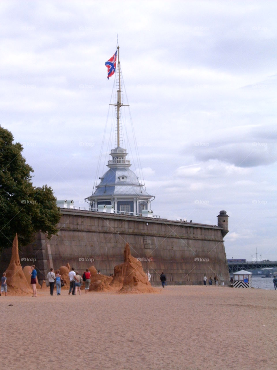 Sand Sculptures at the Beach in City