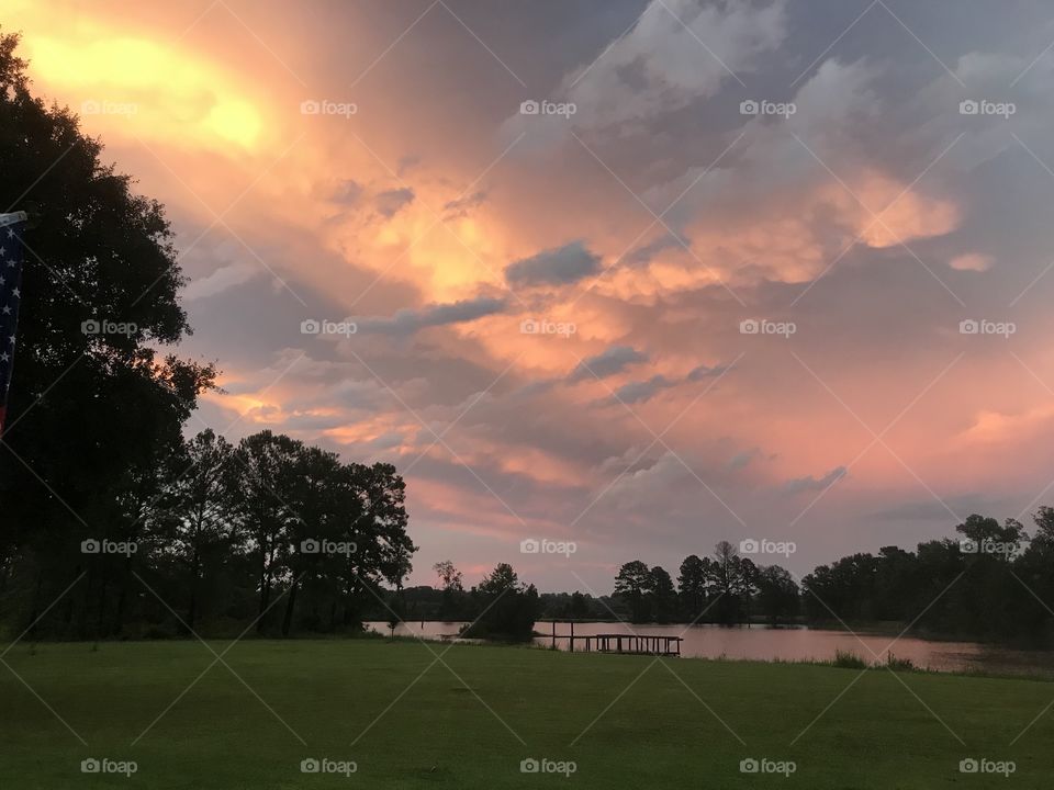 Sunset during a storm