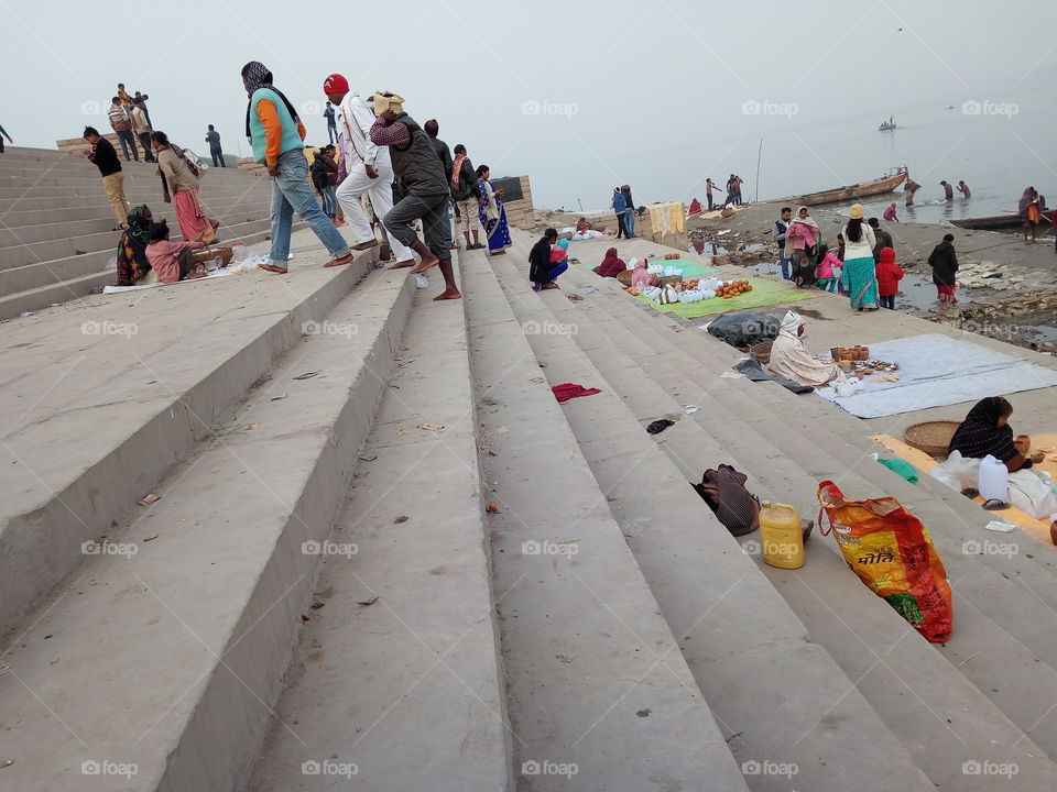 this is Ganga river stay in Varanasi, Uttar Pradesh, India. It's  tourist place.