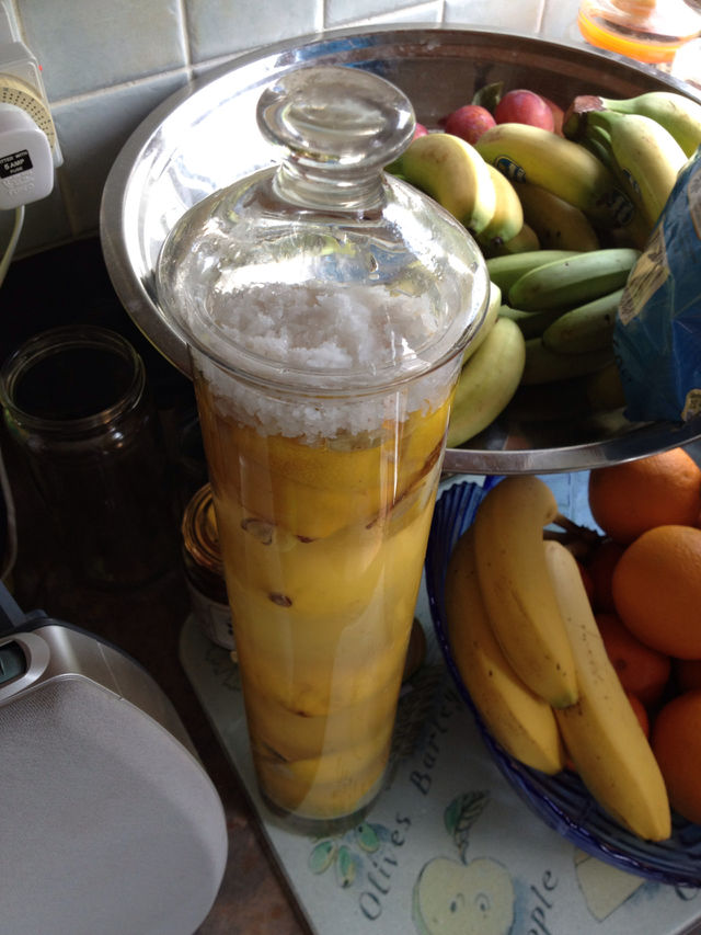 kitchen yellow food glass by tanushri123