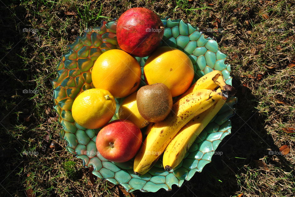 Fresh exotic fruit out in the sun