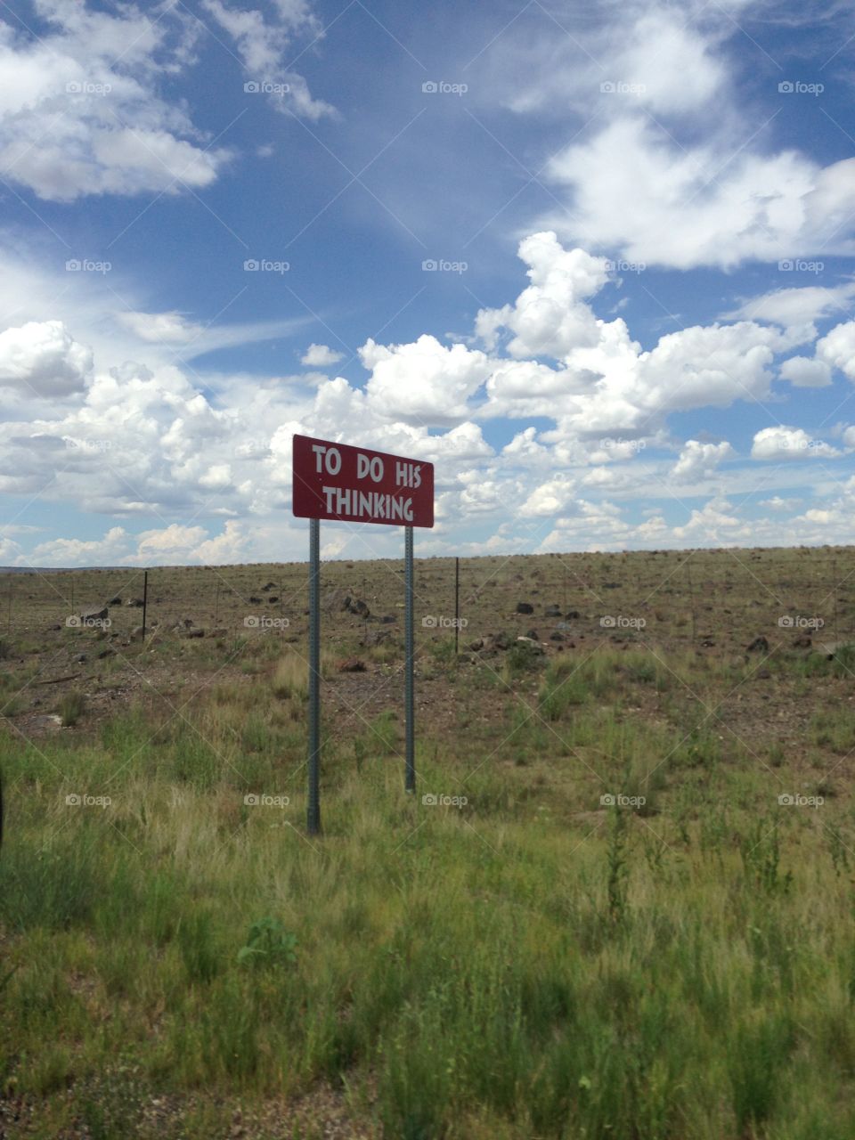 A Place to Think. A Burma Shave sign off Route 66 in Arizona 