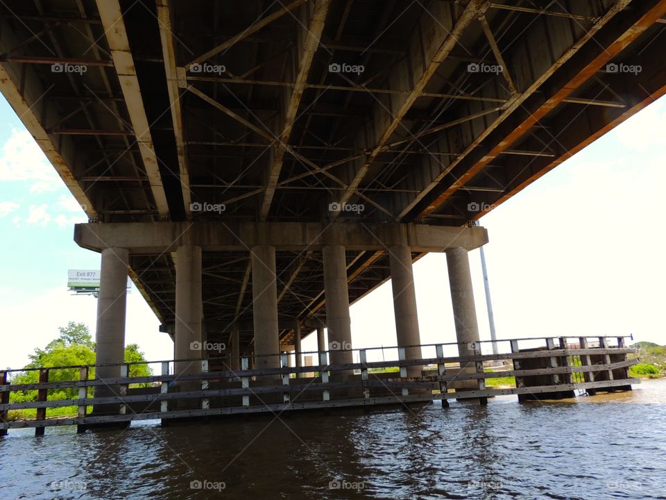 Bridge over troubled water. Bridge crossing