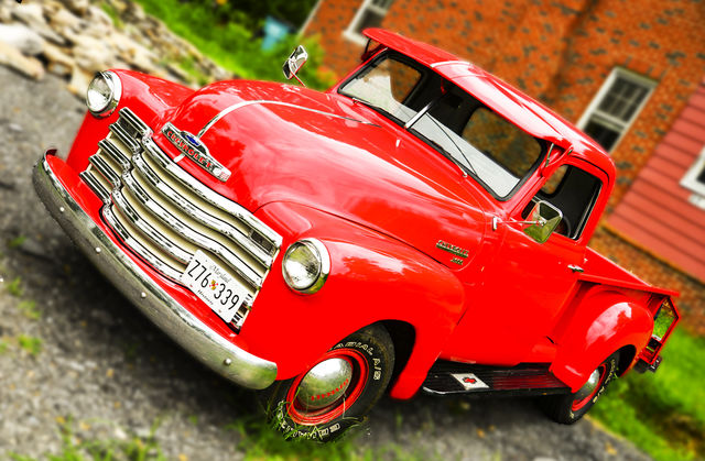 old Chevy pick-up truck. Vintage Chevrolet truck