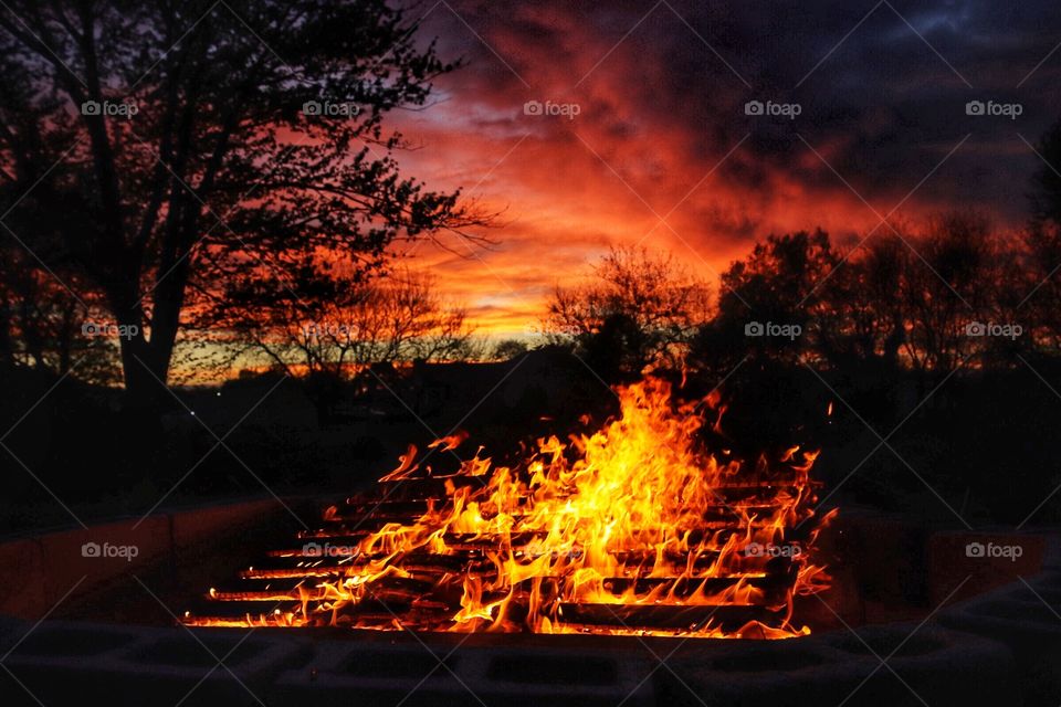 Bonfire on the Sunset