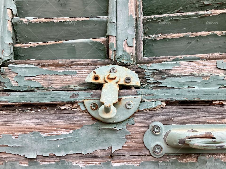 Details of old shutter