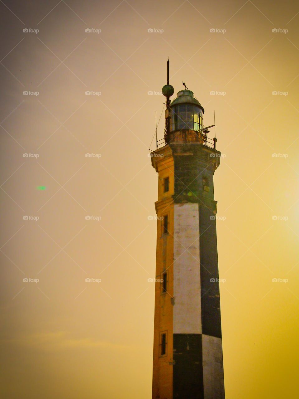 Port Said lighthouse during golden hour