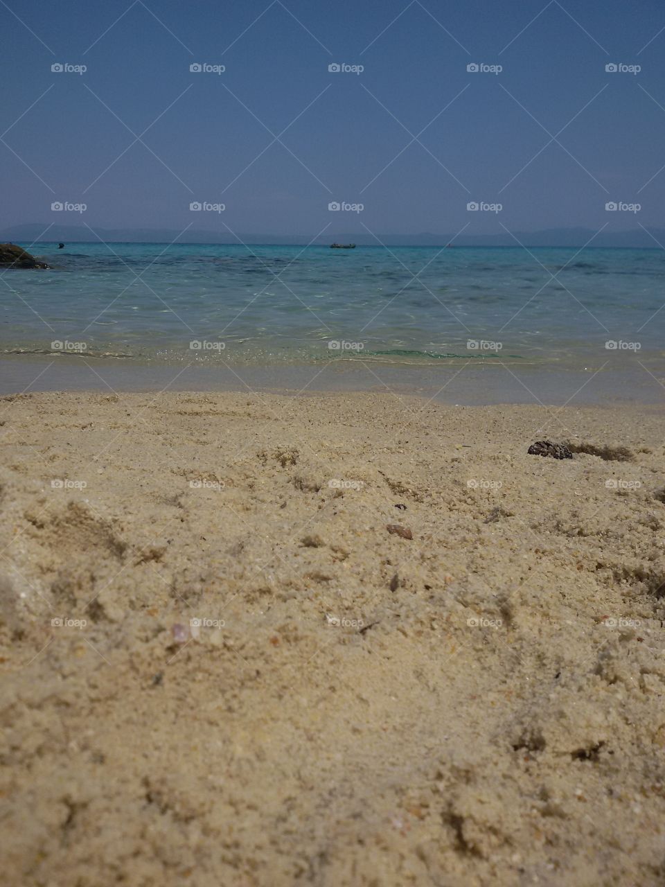 Beautiful sand beach and sea