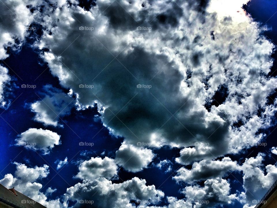 A stunning visual of the clouds on a warm
summers day, in a slightly different light