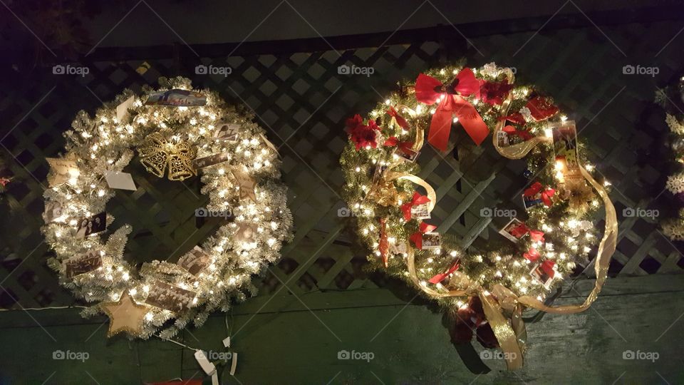wreaths on a holiday