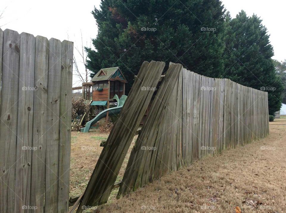 Broken fence