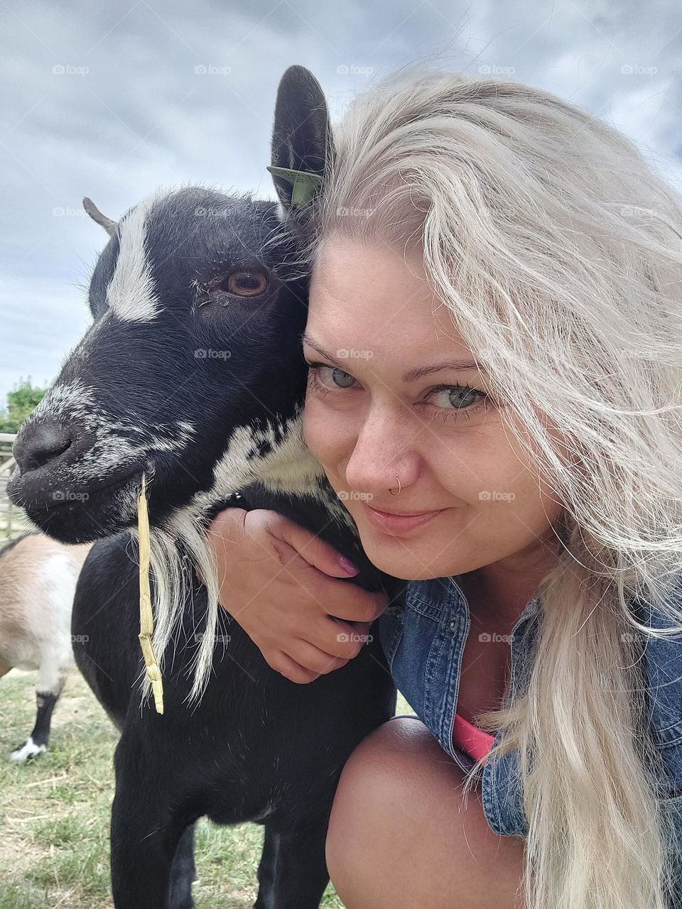 portrait with a goat