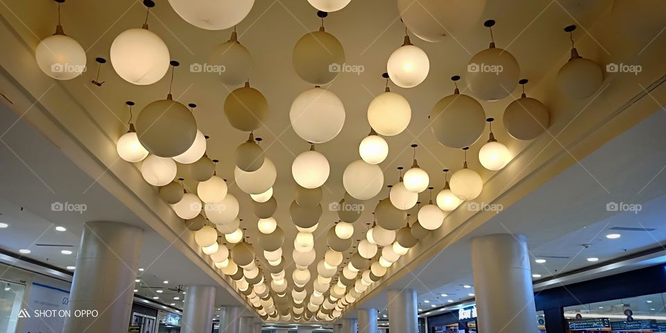 # lights# illuminated# glow# mall# interior design# indoor# ceiling# decoration# lamp#