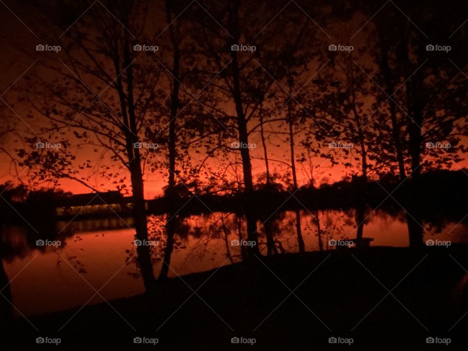 Sunset atmospheric Dream Come True for a Very Different Color Palate Near Dark Night