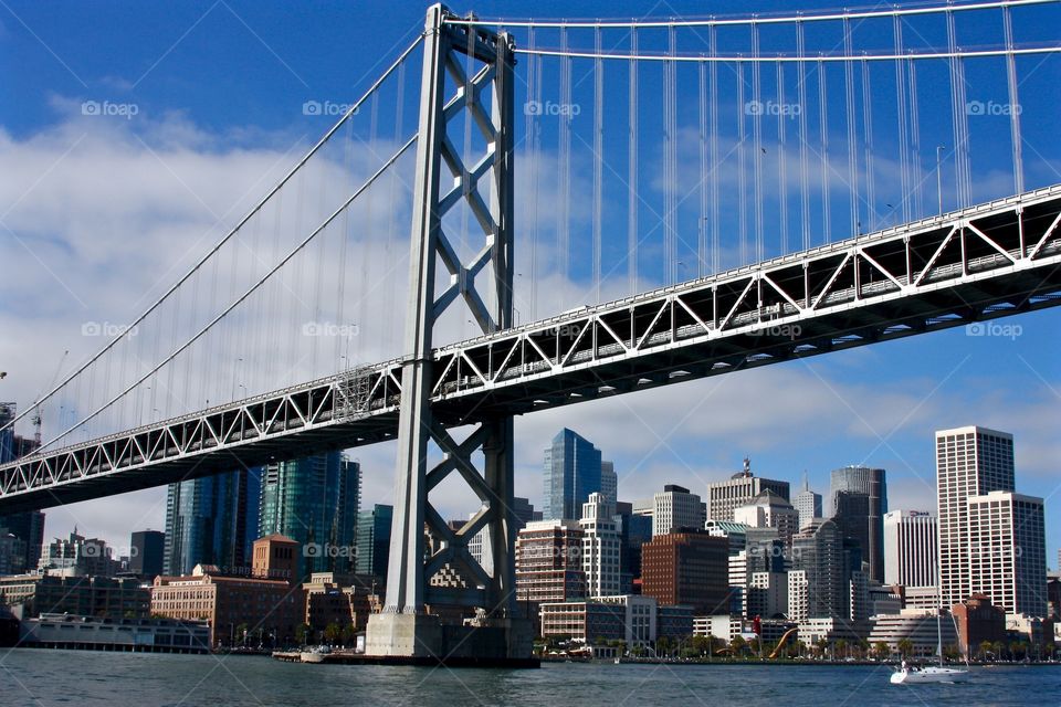 A view of the Bay Bridge commute in San Francisco