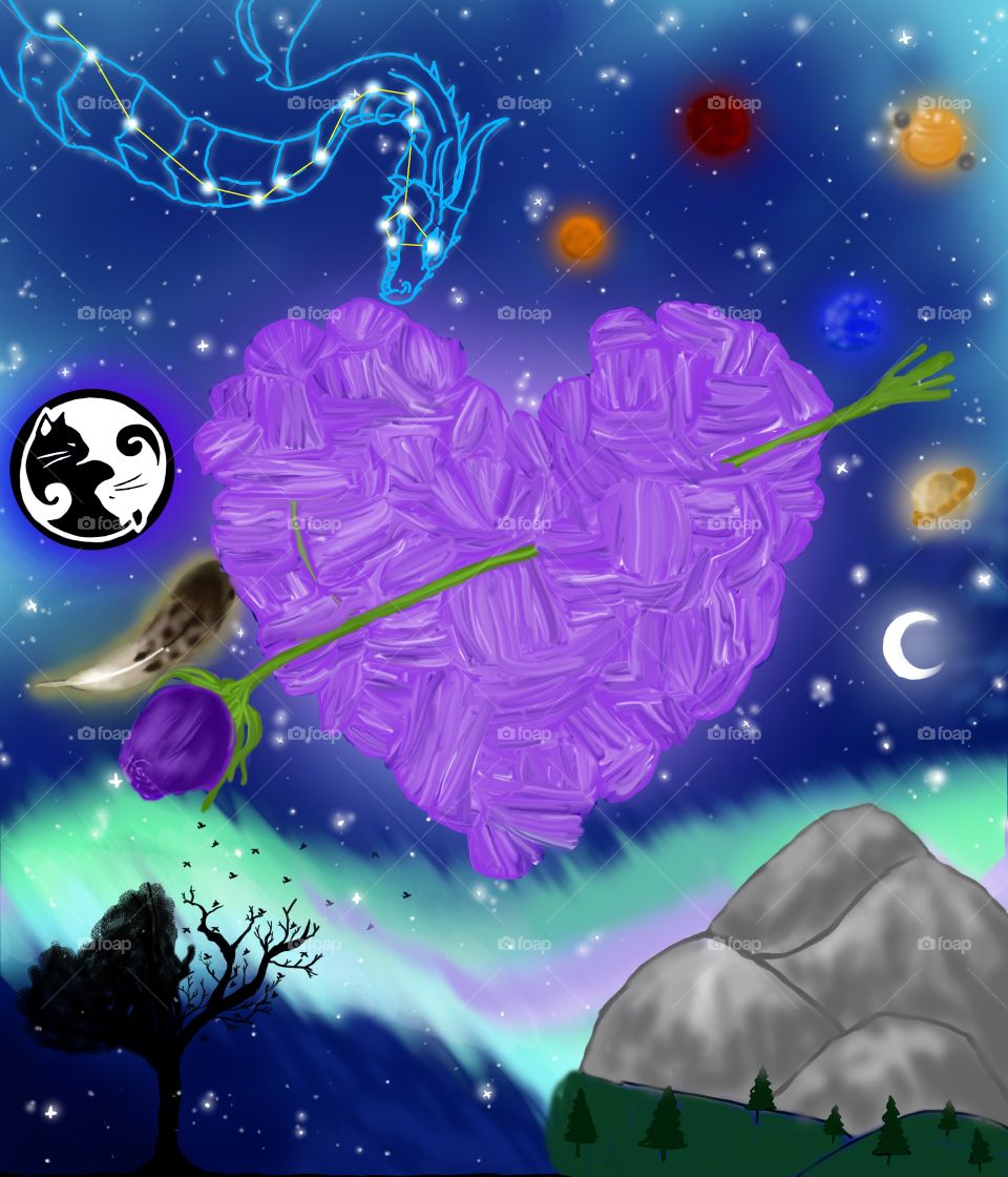 My drawing of different meaningful things 