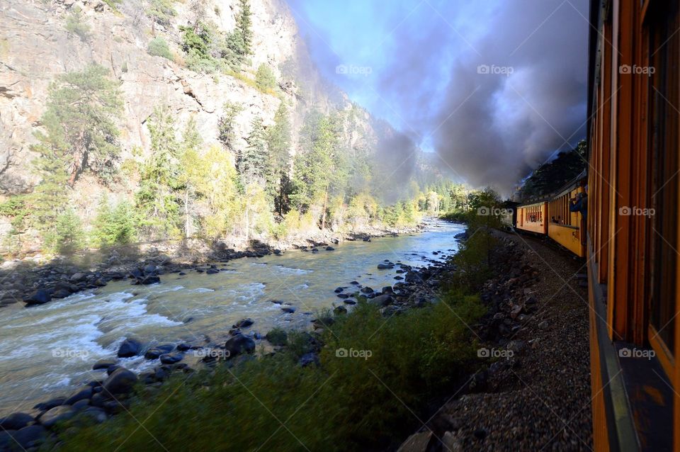 The Durango & Silverton Narrow Gauge Railroad line was built in 1881 and 1882. A historic coal-fired steam engine hauls passengers between the two cities.